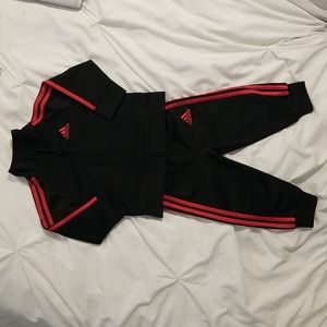 Jacket and pant suit set ADIDAS BLACK & RED size 9 months